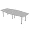 Skutchi Designs 45 in W, 96 in L, 29 in H, Engineered Wood Top, Grey HAR-HEXIR-4693-PT-01 - alternate 1